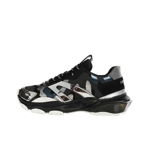 Valentino Bounce GARAVANI Низкий Топ Спортивная Повседневная Обувь Мужская Черный Серебряный