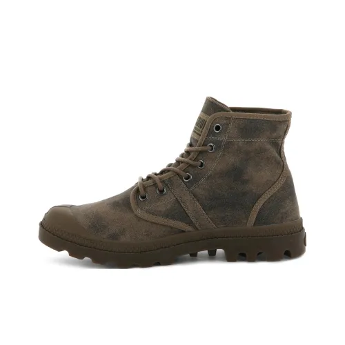 Палладий Pallabrouse Wa Ankle Длина Мартин Ботинки Женские Коричнево-желтые