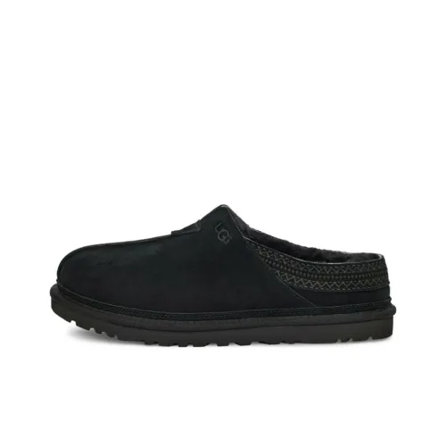 UGG Neuman Мода Хлопковые тапочки Мужские Черные