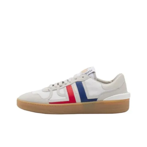 Lanvin Низкие кроссовки для скейтбординга Мужские Белые Серые