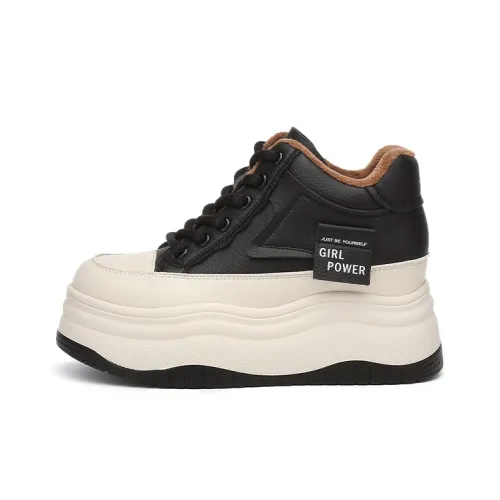 DAPHNE Высота Увеличивающие Термальные Высокие Кроссовки для Скейтбординга 4,5см Женские