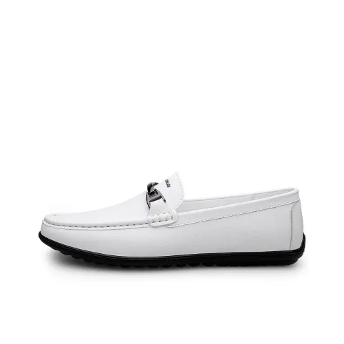 Wen Nai Лоферы Белые Мужские