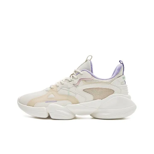 Erke AS The Evening Approaches Slip-resistant Abrasion-resistant Low Top Спортивная повседневная обувь Женская Бежево-зеленая