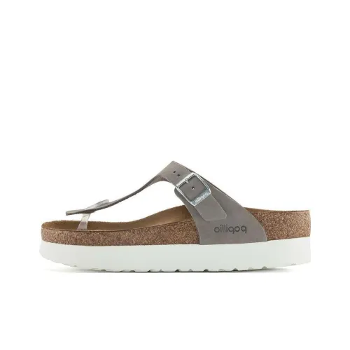 Birkenstock Шлепанцы Унисекс Серый Стандартный