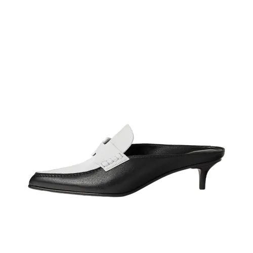 HERMES Домашние тапочки 4CM Женские Черный белый