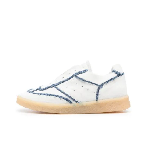 MM6 Maison Margiela совместный бренд Низкие кеды для скейтбординга Женские Белые Синие