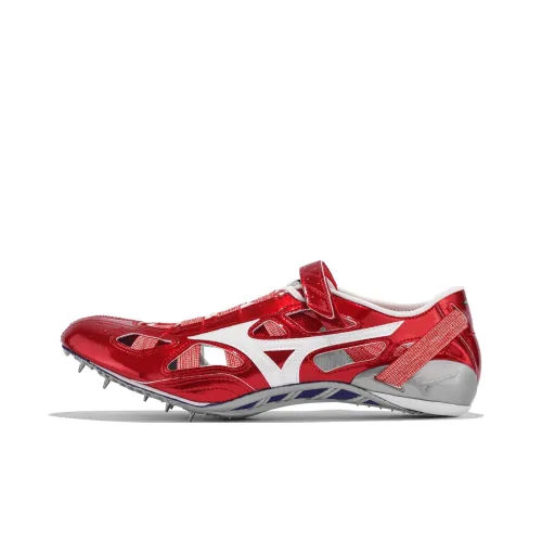 Mizuno Chrono Inx SP противоскользящие устойчивые к истиранию низкий топ беговые кроссовки красно-белый Nissan