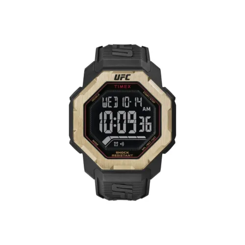 TIMEX UFC Knockout Collection Мужские часы Кварцевый механизм Полиуретановый ремешок 48 мм Черный циферблат