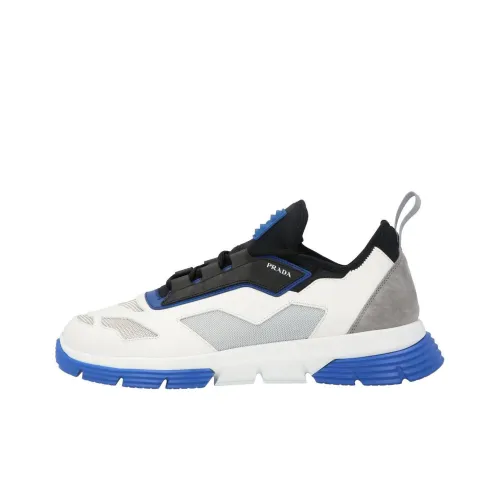 PRADA Низкий топ Спортивная повседневная обувь Мужская Белый Синий