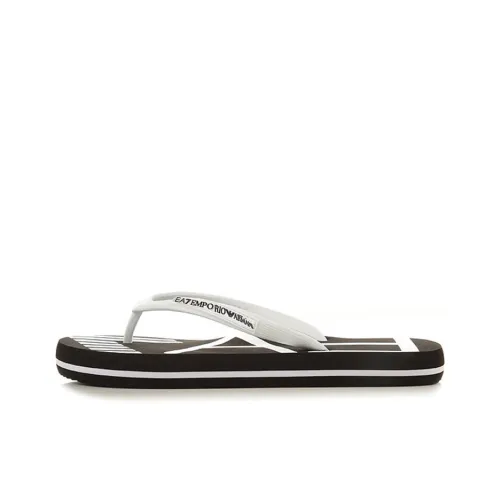EMPORIO ARMANI Резина Подошва Шлепанцы Унисекс Черный Белый