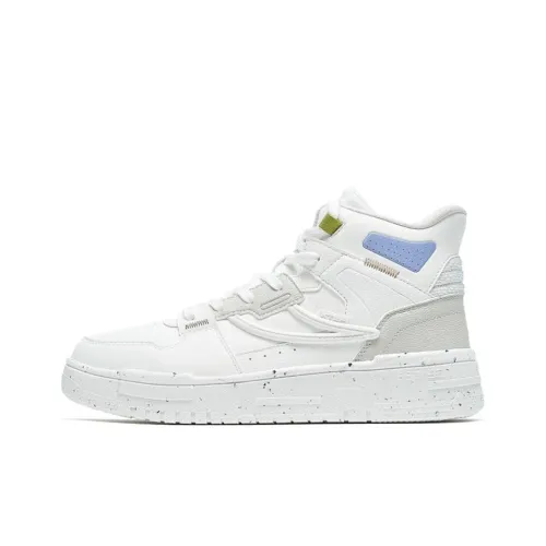 XTEP Clover Белый Высокий Топ Скейтборд Кроссовки Женские Чайный Белый