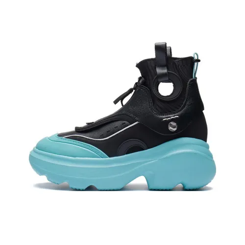 LINING Кремовый Износостойкий Дышащий Высокий Топ Casual Женский Черный Синий