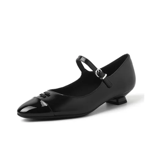 AIQINISHA Грубый каблук Мэри Джейн туфли 3 см женские