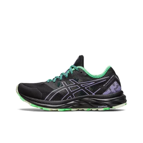 Asics Гель Excite Trail Low Топ Беговые кроссовки Женские Черный Зеленый Фиолетовый
