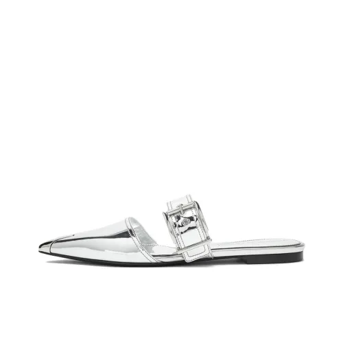 Alexander McQueen Панк Домашние тапочки Женские Серебряные