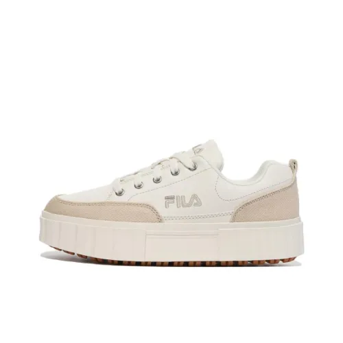 FILA Sand Blast Row Sand Blast Row Low Топ Кроссовки для скейтбординга Унисекс Экрю Корейский стиль