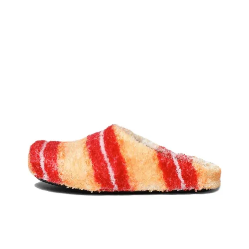 MARNI Резиновая подошва Домашние тапочки Мужские Красный Бежевый