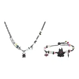 Черный Little Ghost Monster Ожерелье + Карнавальная Вечеринка Little Ghost Браслет Черный