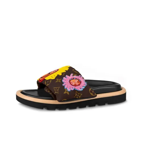 Yayoi Kusama x LOUIS VUITTON Стильные сандалии женские коричнево-желтые