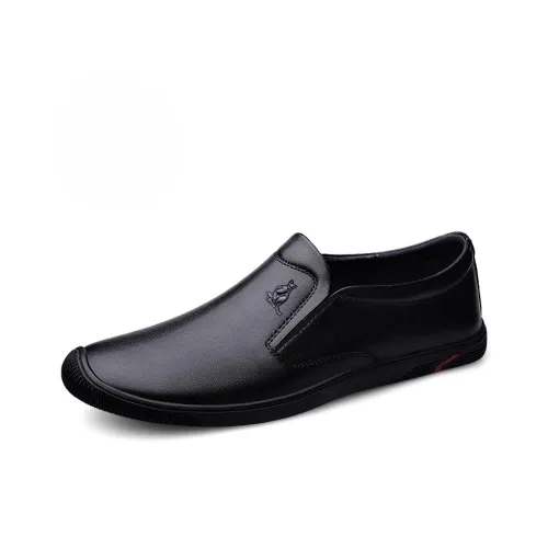 AUSFAMDS Повседневные кожаные туфли с низким верхом мужские