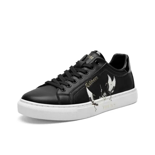Кроссовки для скейтбординга Cabbeen Low Top Черные Мужские