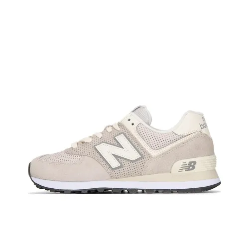 New Balance NB 574 Low Топ Марафон Беговые кроссовки Унисекс Бежевый