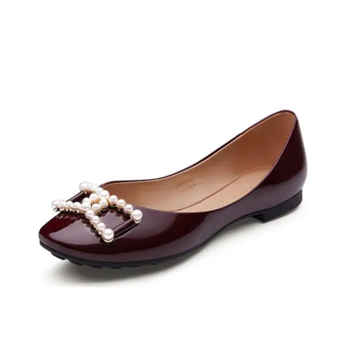 ZSAZSAZSU Женские повседневные туфли Low Top Темно-красный Женские