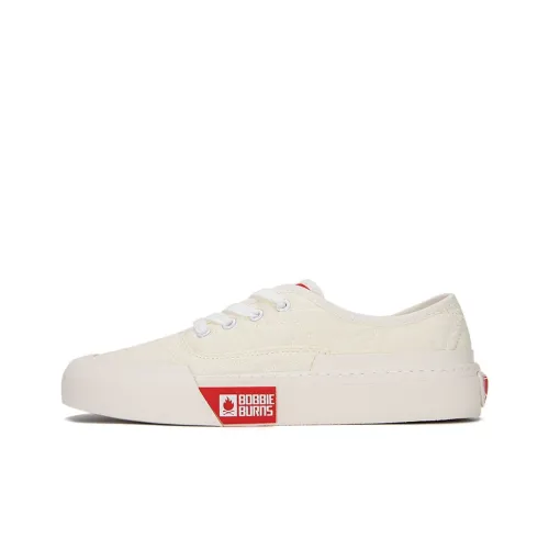 BOBBIE BURNS Slip-resistant Abrasion-resistant Low-top Canvas Shoes Unisex Ivory