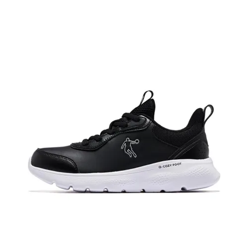 QIAODAN Slip-resistant Abrasion-resistant Waterproof Lightweight Low-Top Running Shoes Women's Black White QIAODAN Противоскользящий Устойчивый к износу Водонепроницаемый Легкий Низкий верх Беговые кроссовки Женские Черный Белый