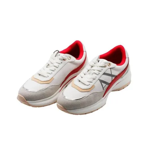 ARMANI EXCHANGE Низкий топ Спортивная повседневная обувь Женская Белая Красная