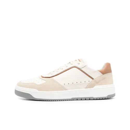 BRUNELLO CUCINELLI Низкие кроссовки для скейтбординга Мужские Бежевые Белые