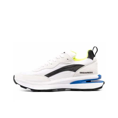 DSQUARED 2 Slash Устойчивый к истиранию Низкий Топ Повседневная Обувь Мужская Белый Серый Синий