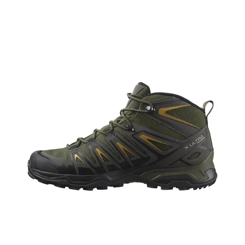 Salomon X Ultra Пионер X Ultra Pioneer MID CSWP Устойчивый к истиранию Зеленый желтый Уличная обувь