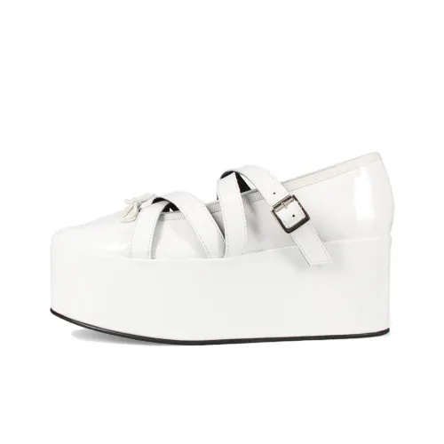 Repetto Noir Kei Ninomiya Плоская подошва Туфли Мэри Джейн Женские Белые