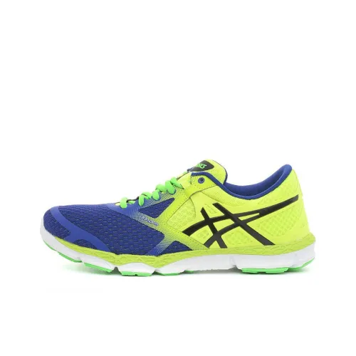 Asics 33 Dfa Устойчивые к истиранию Низкие Беговые кроссовки Мужские Синие Желтые