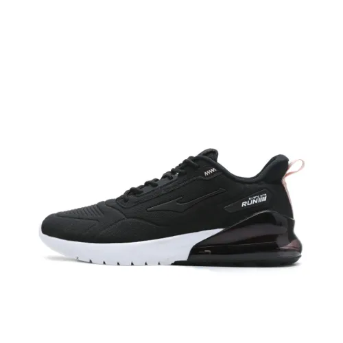 Erke Shock Absorbers Slip-resistant Abrasion-resistant Breathable Low-top Running Shoes Women's Black White Эрке Шок Абсорберы Противоскользящие Устойчивые к истиранию Дышащие Низкие Кроссовки для бега Женские Черный Белый