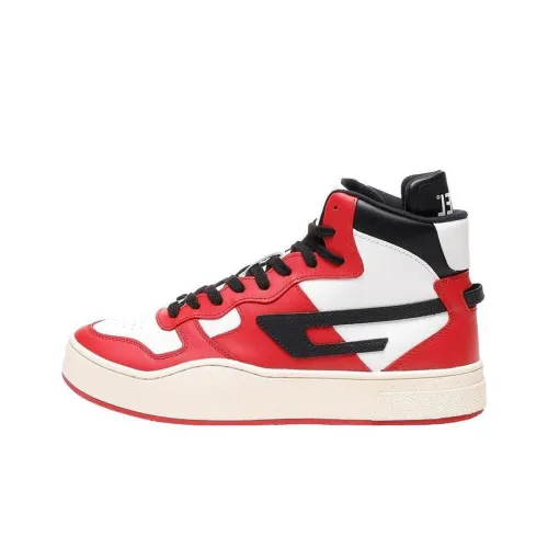 DIESEL Высокие Топы Стильные Скейтбординг Женские Красный Черный