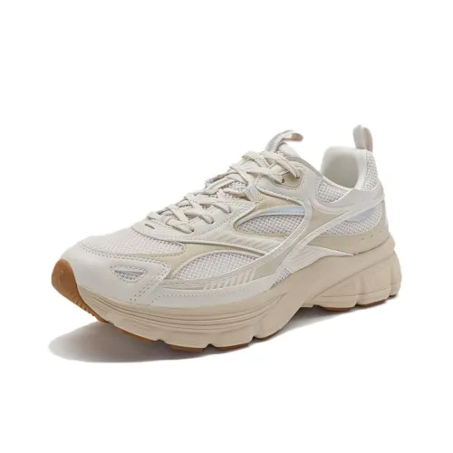 XTEP Происхождение 2000 Амортизаторы Slip-resistant Низкий Топ Casual Мужской Экрю