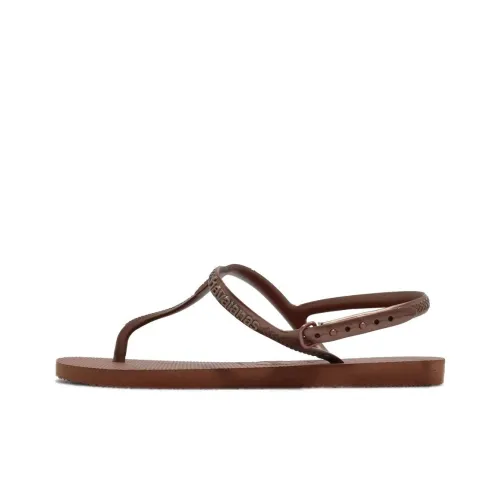 Havaianas One Ремешок Сандалии Низкий Каблук Женские Коричневый