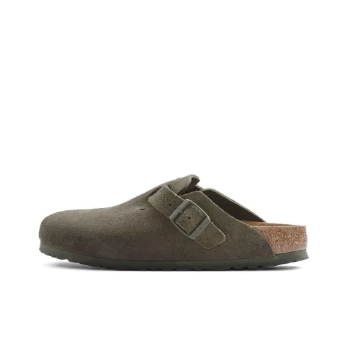 Birkenstock Boston Stylish Sandals Unisex Green Narrow Version Биркенсток Бостон Стильные Сандалии Унисекс Зеленый Узкая Версия