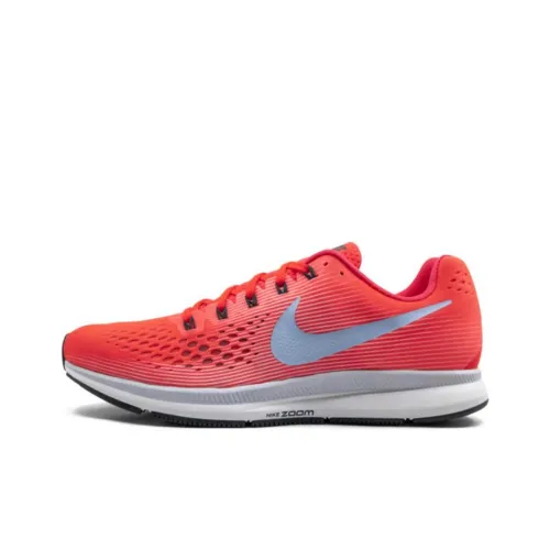Nike Air Zoom Pegasus 34 Устойчивые к истиранию Низкие Беговые кроссовки Мужские Темно-красные