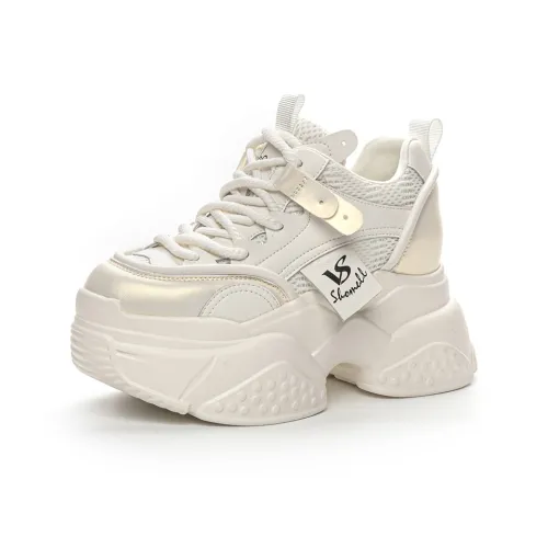 Стук для обуви Floral Language Дышащий Увеличение высоты Низкий Топ Толстая подошва Женская