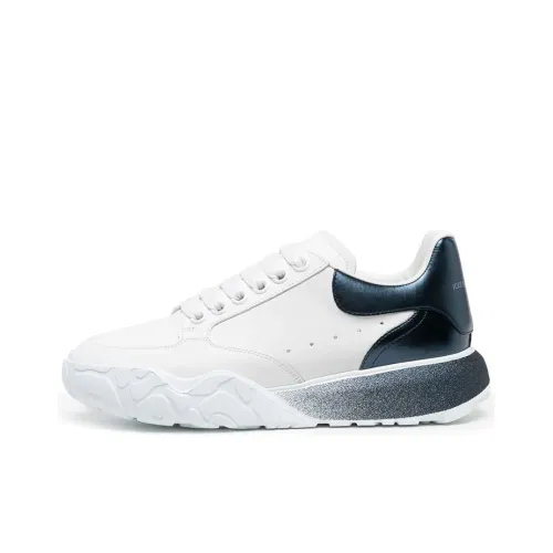 Alexander McQueen Низкий Топ Спортивная Повседневная Обувь Женская Белая Синяя