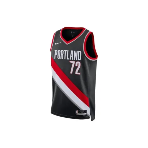 NBA x Nike Portland Trail Blazers ICON Collection Баскетбольная Джерси Унисекс Черный