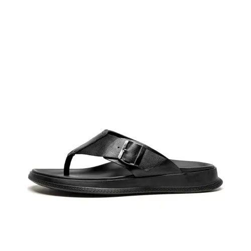 LEAVELAND Стильные Сандалии Мужские Черные