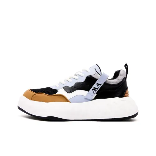 Anthony Miles Мужские повседневные туфли Low Top Черный Оранжевый Мужской