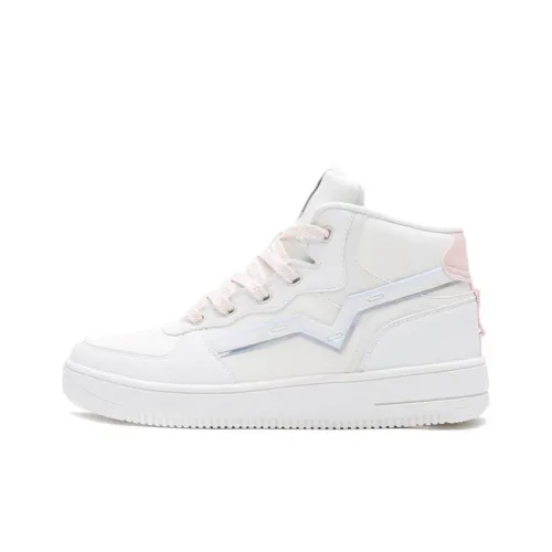 Erke Slip-resistant Амортизация Устойчивость к истиранию Термический Высокий Топ Скейтборд Кроссовки Женские Белые Синие