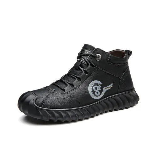 EGCHI Slip-resistant MID Top Casual Men's EGCHI Противоскользящий MID Топ Повседневный Мужской