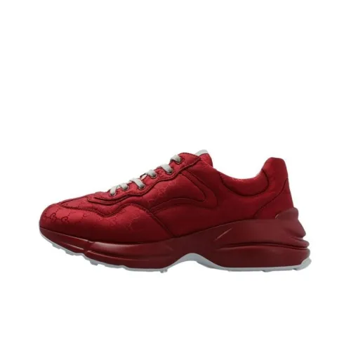 GUCCI Толстая подошва Низкий топ Красный Мужской