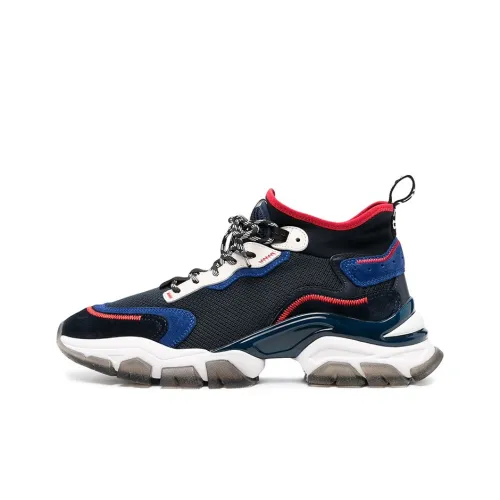 Moncler Амортизация MID Топ Спортивная Повседневная Обувь Мужская Синяя